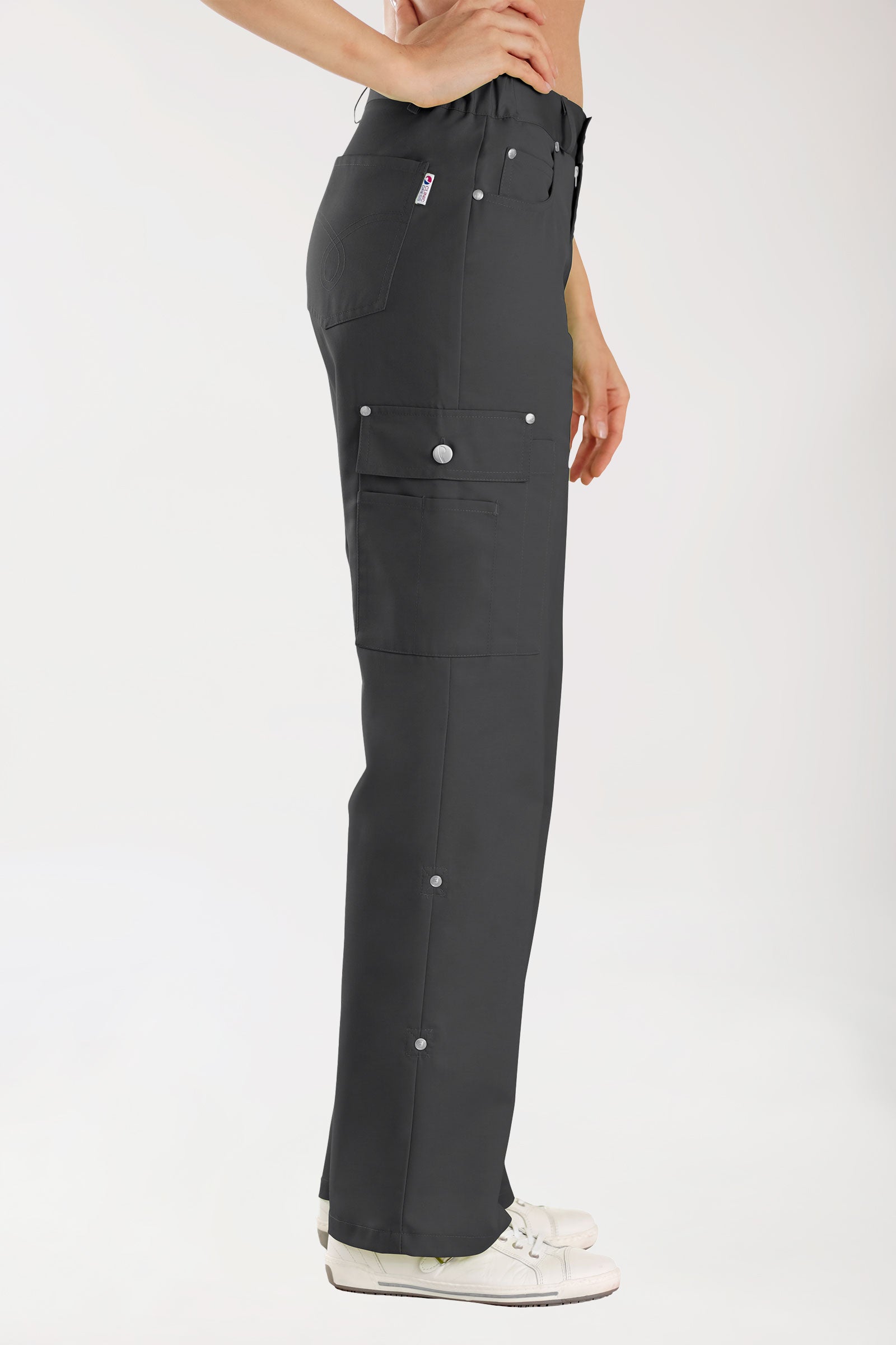JUST STRONG Hose Unisex - Teilgummibund anthrazit, Vorderansicht 