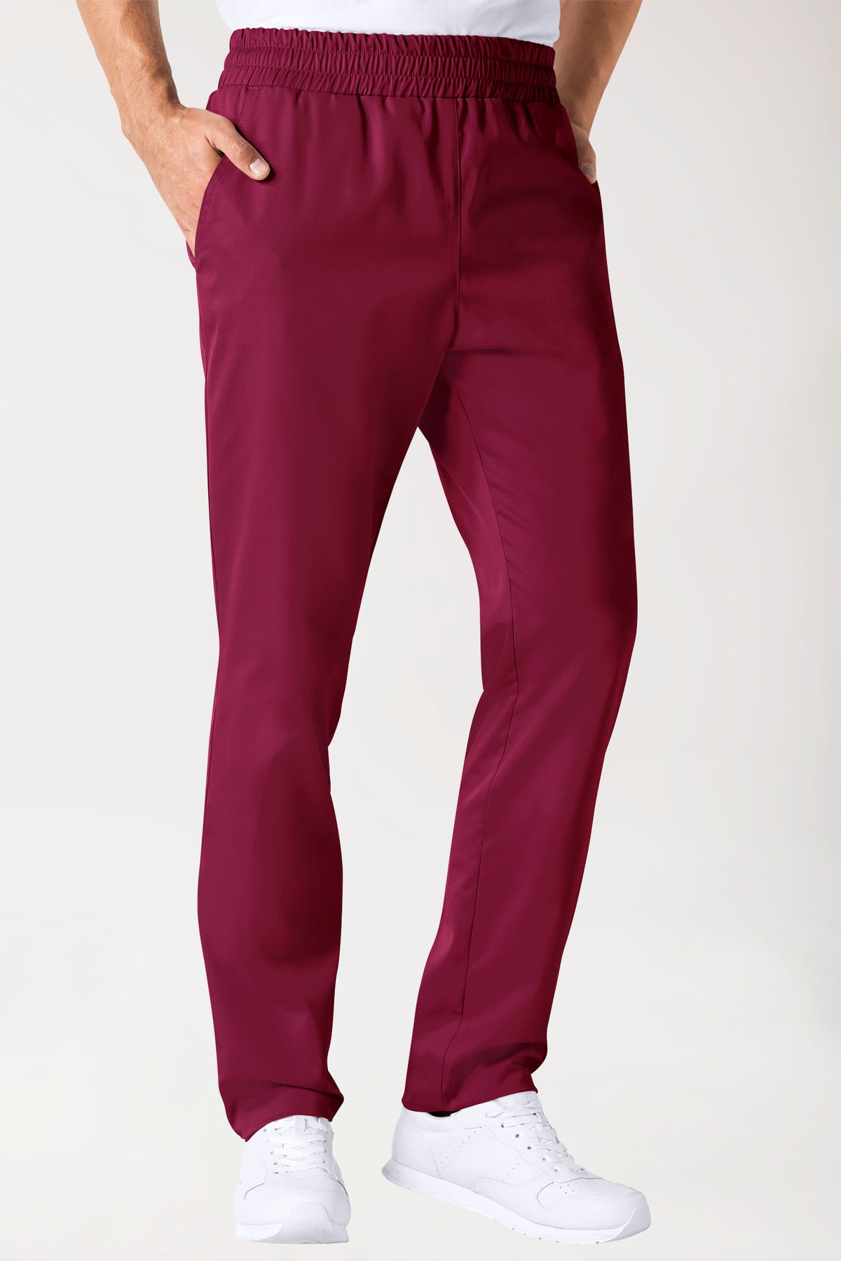 Hose Unisex - hoher Bund bordeaux, Vue de face 