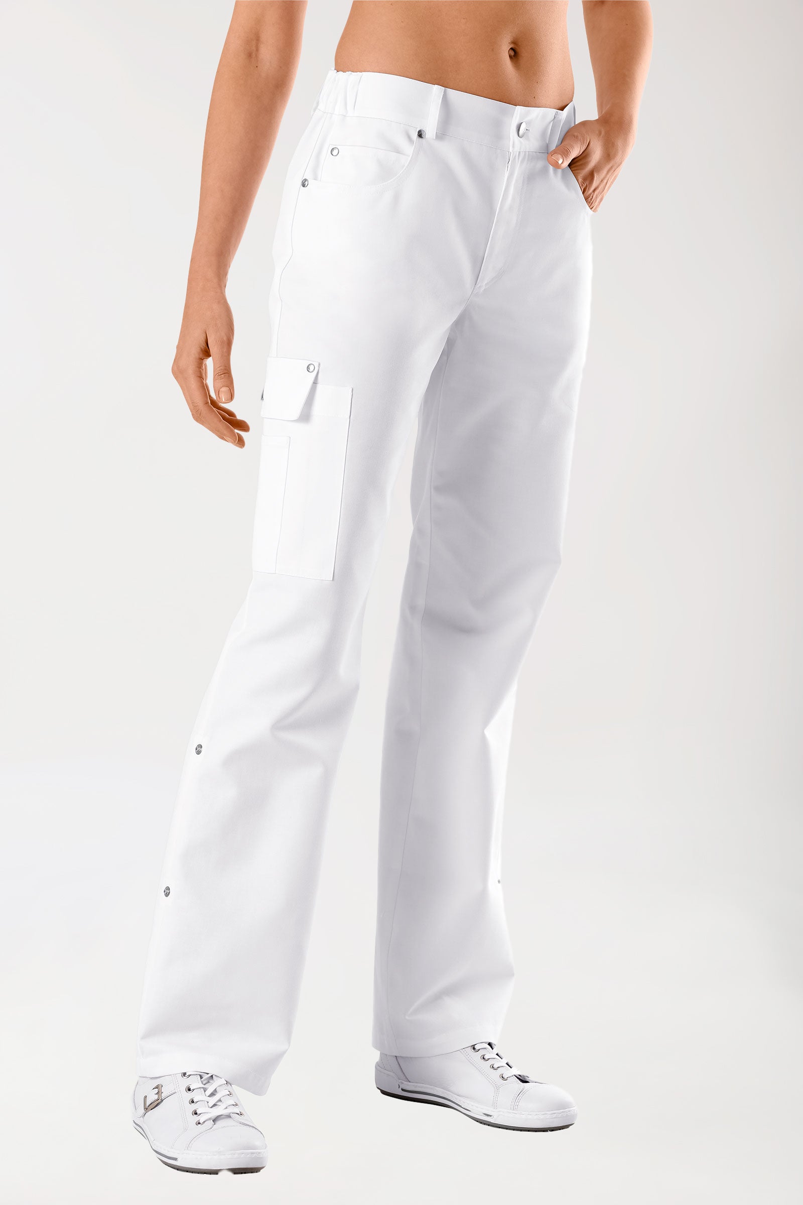 JUST STRONG Hose Unisex - Teilgummibund weiss