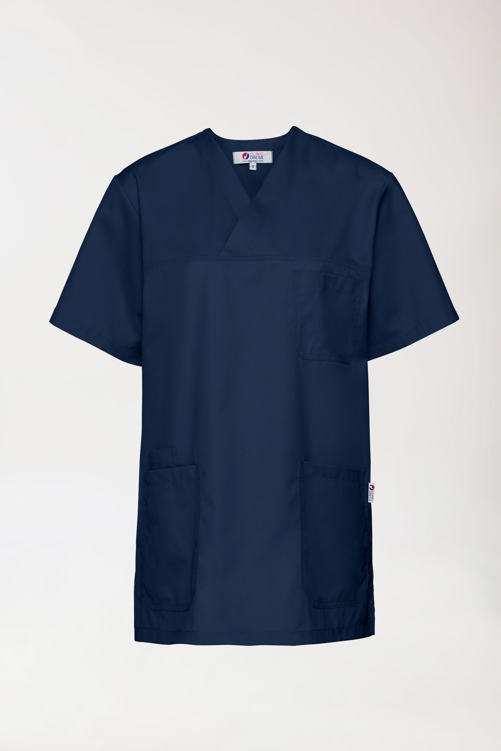 Schlupfkasack Navy V-Ausschnitt, Vorderansicht 