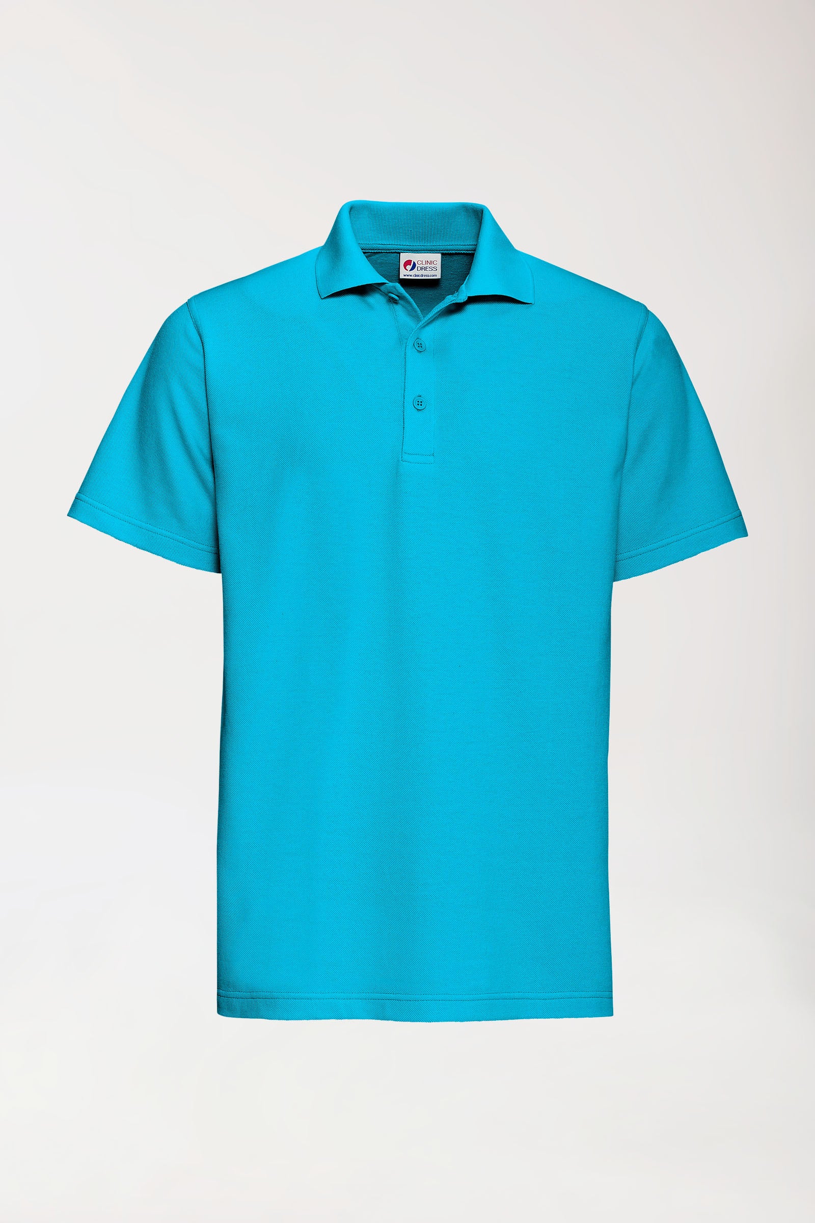 CORE Shirt Unisex - Polokragen türkis, Vorderansicht 