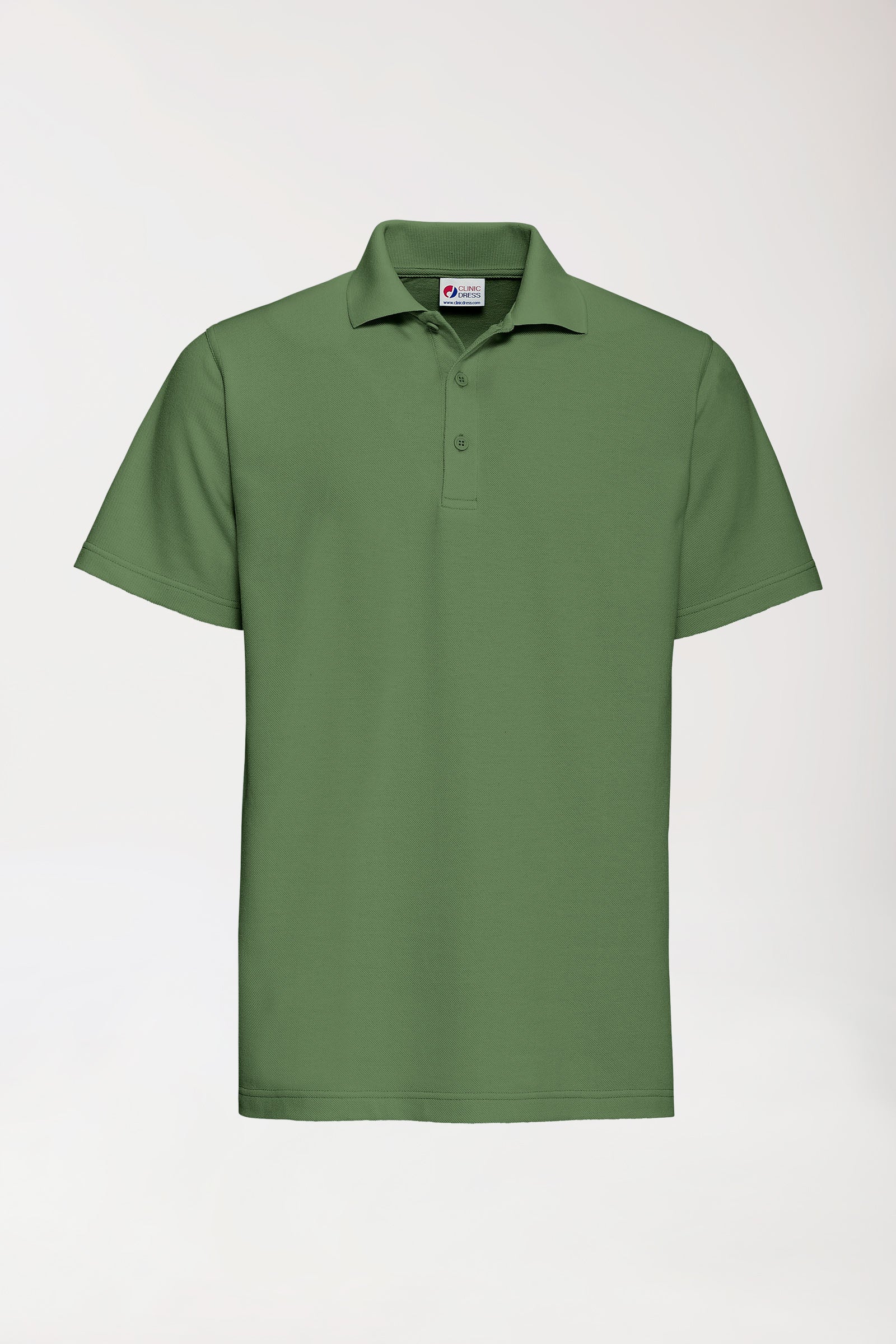 CORE Shirt Unisex - Polokragen wiesengrün, Vorderansicht 